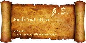 Jurányi Dina névjegykártya